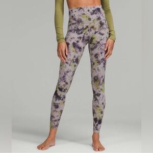 lululemon athletica Tie-Dye Leggings - Black, Gray, Green